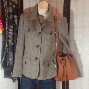 Michael Kors brown tweed jacket